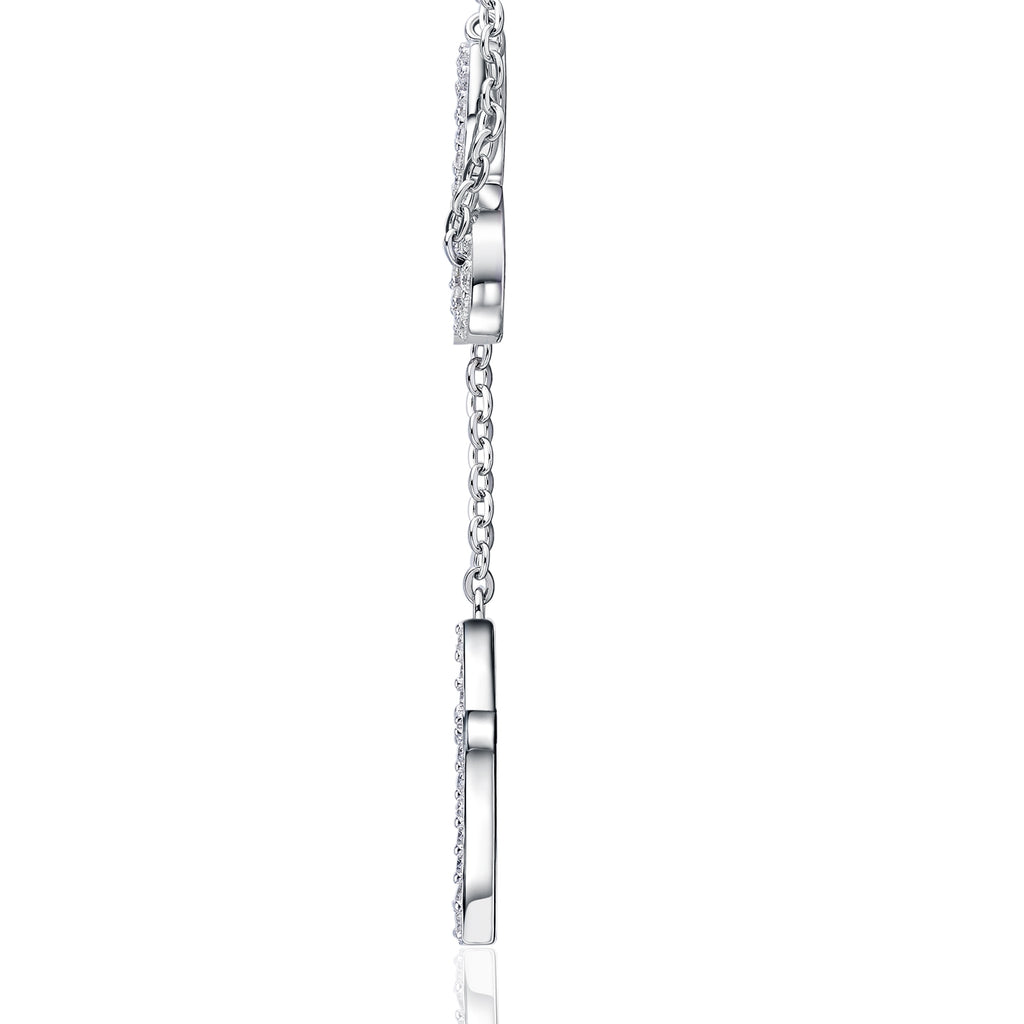 Infinity Cross Moissanite Pendant Necklace