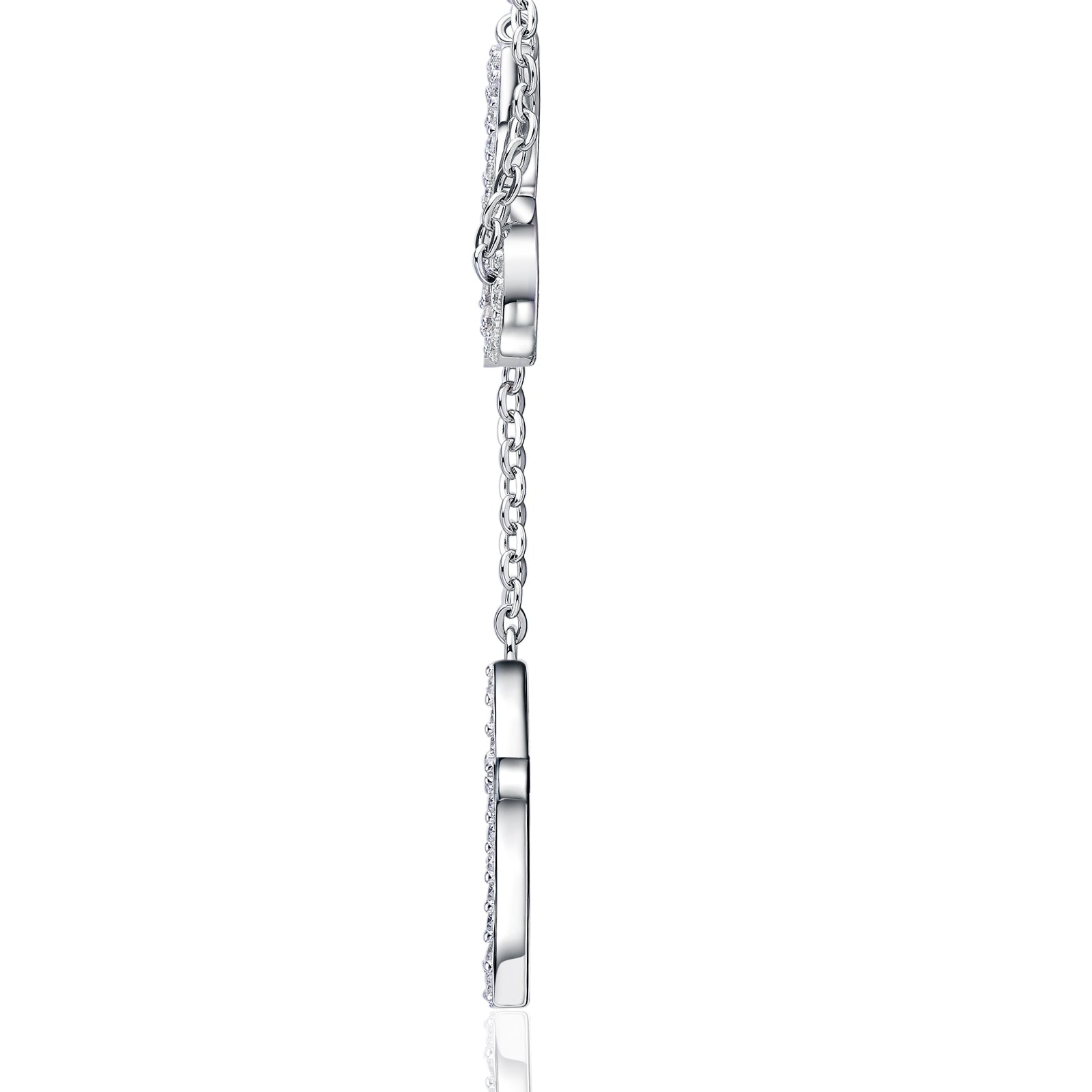 Infinity Cross Moissanite Pendant Necklace