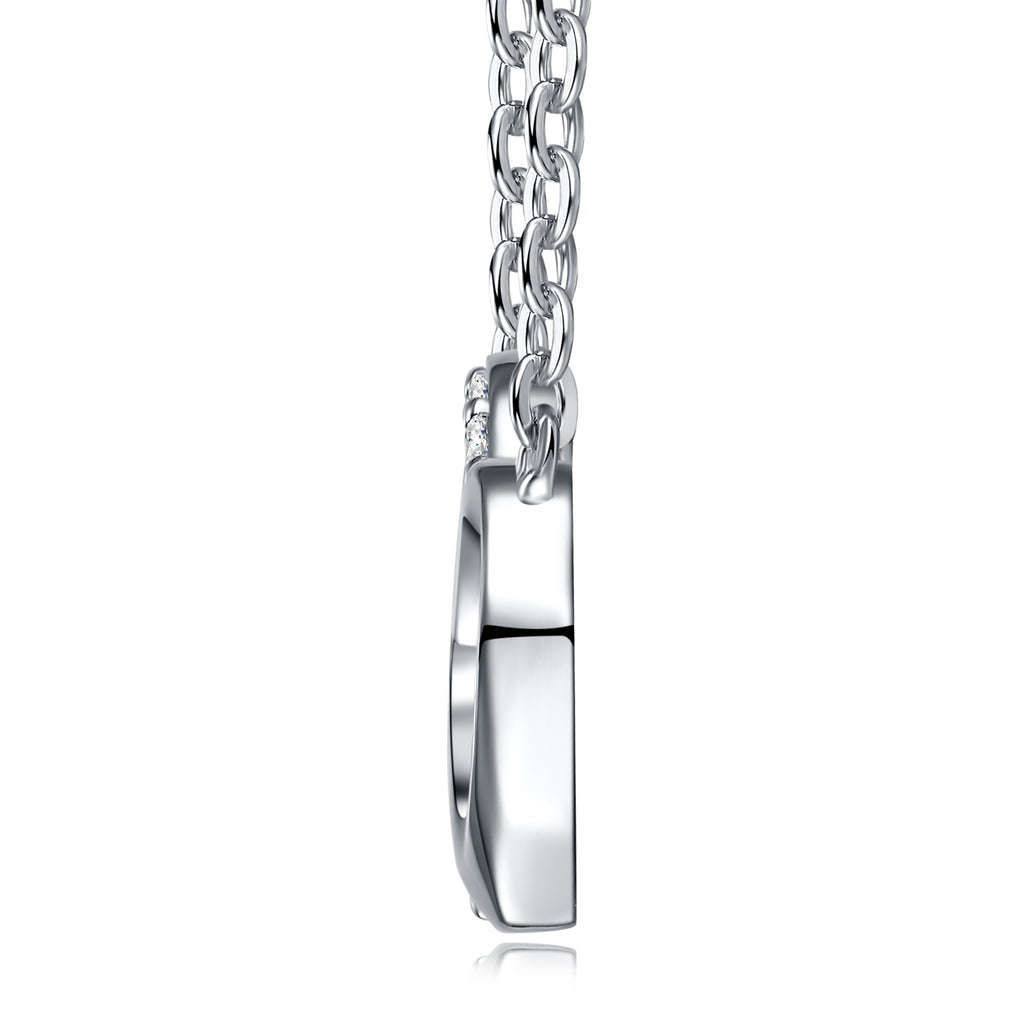 Interlocking Heart Moissanite Pendant Necklace