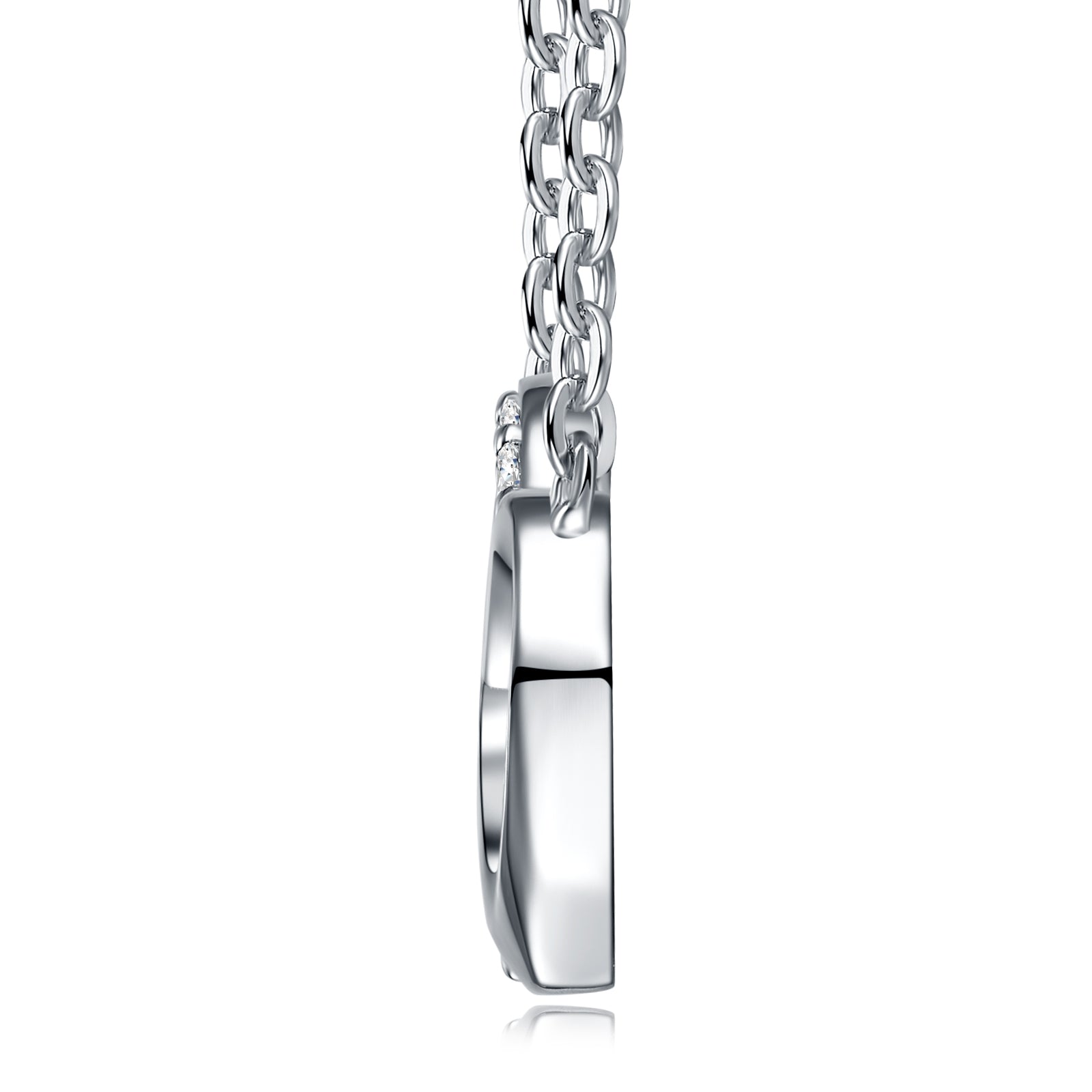 Interlocking Heart Moissanite Pendant Necklace