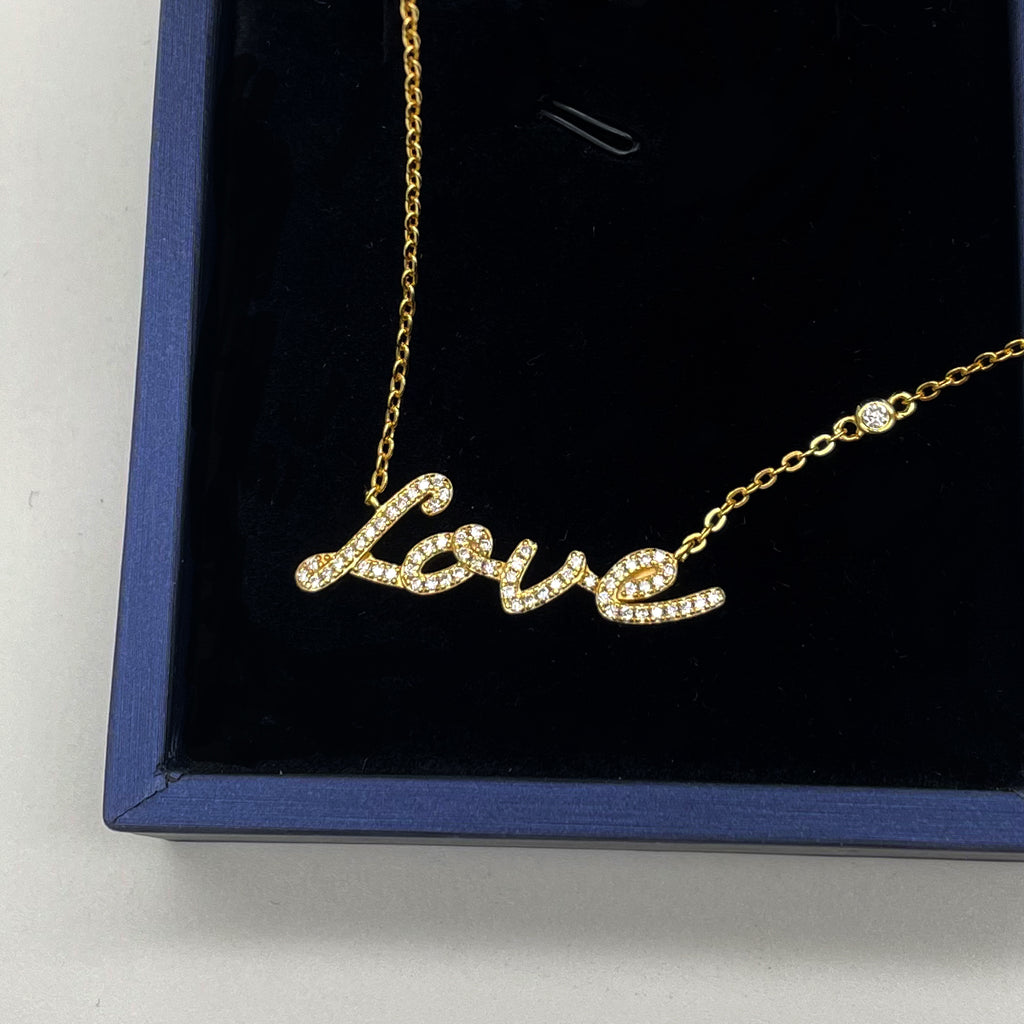 Love Script Moissanite Necklace
