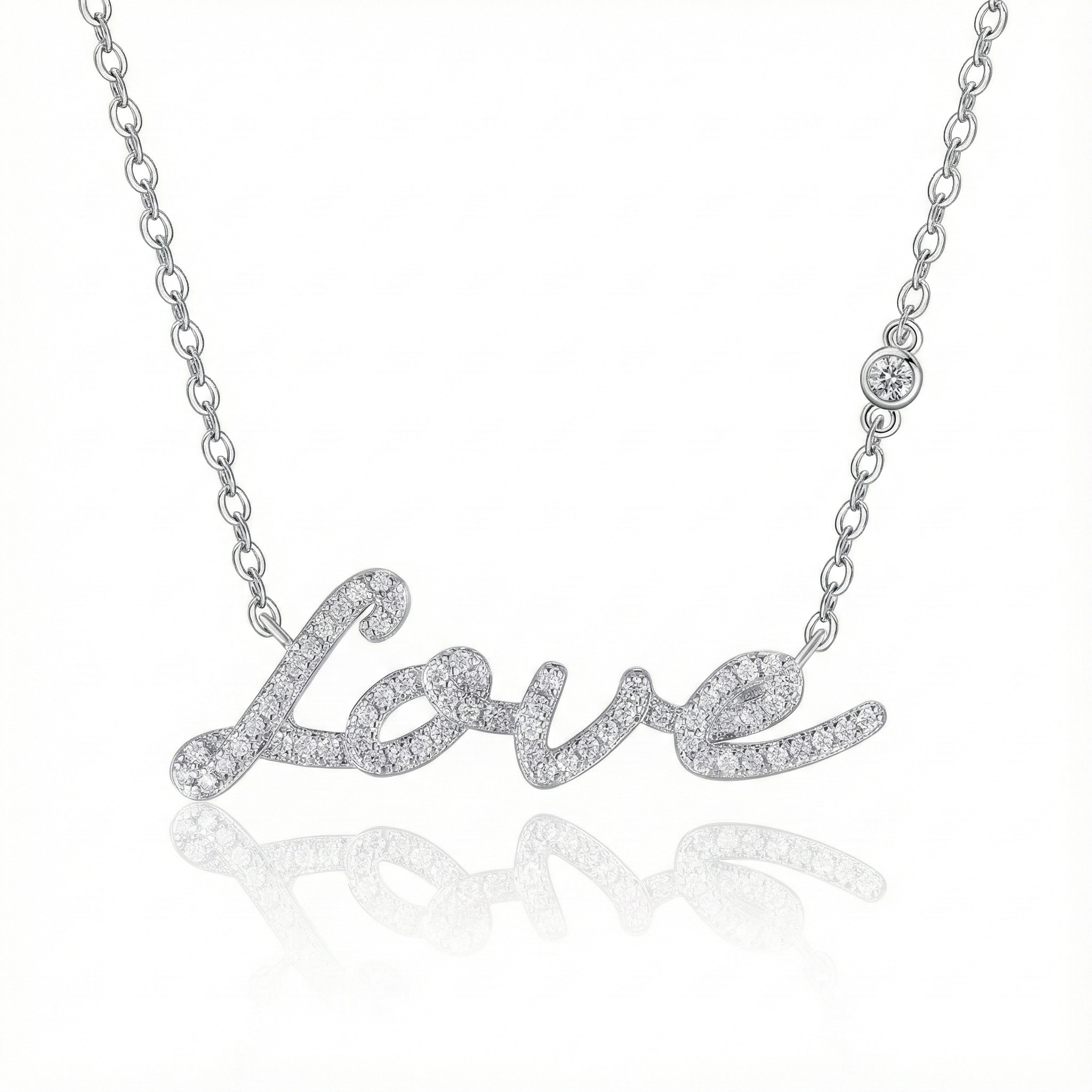 Love Script Moissanite Necklace