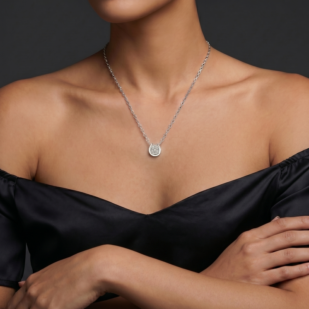 Cushion Cut Moissanite Pendant Necklace