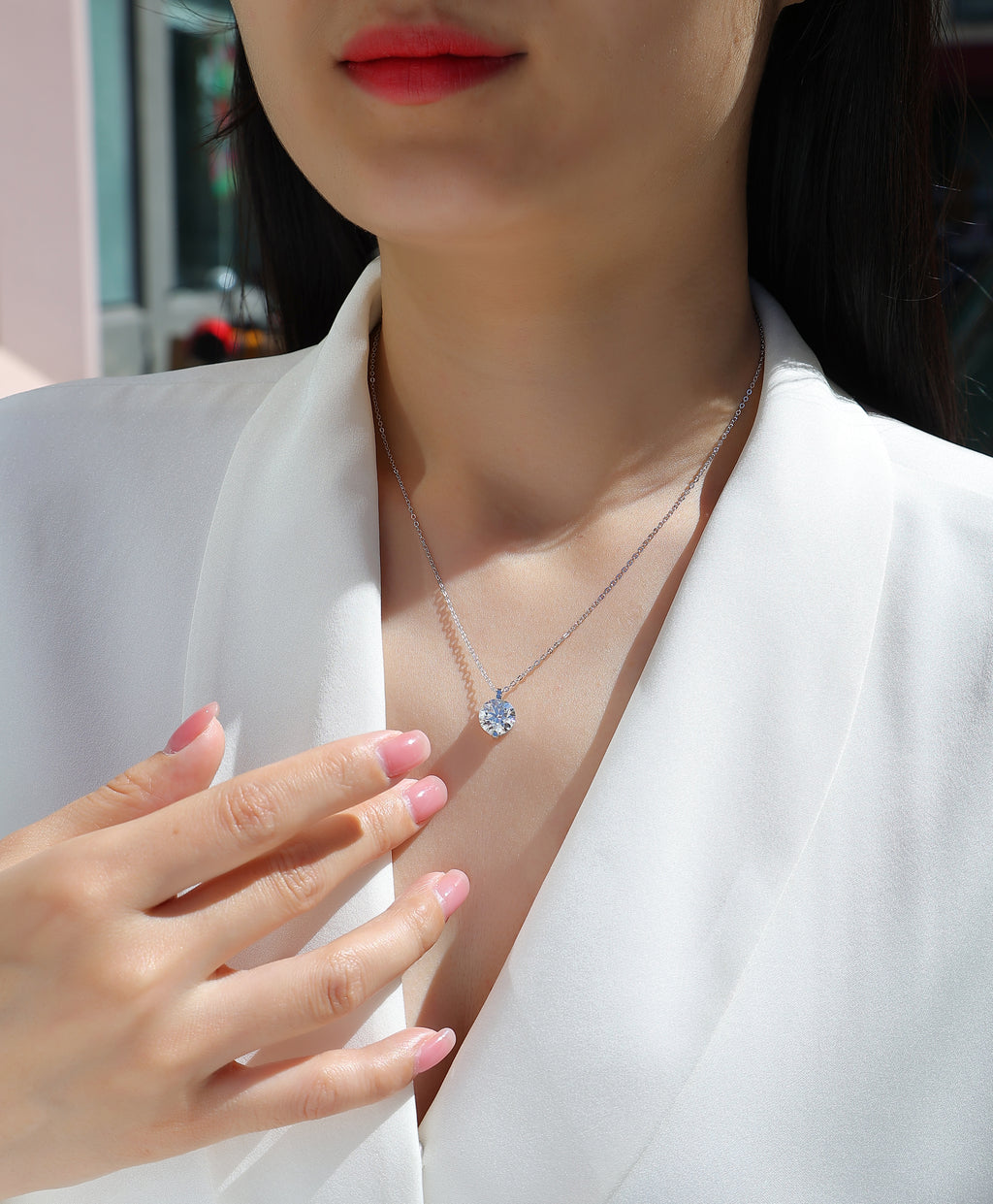 Classic Brilliance Moissanite Solitaire Pendant Necklace
