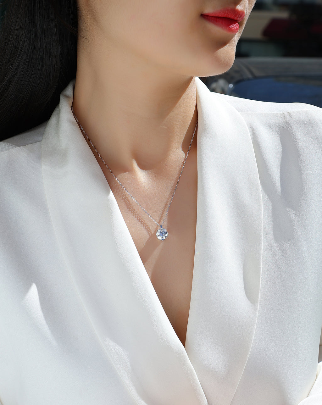 Classic Brilliance Moissanite Solitaire Pendant Necklace