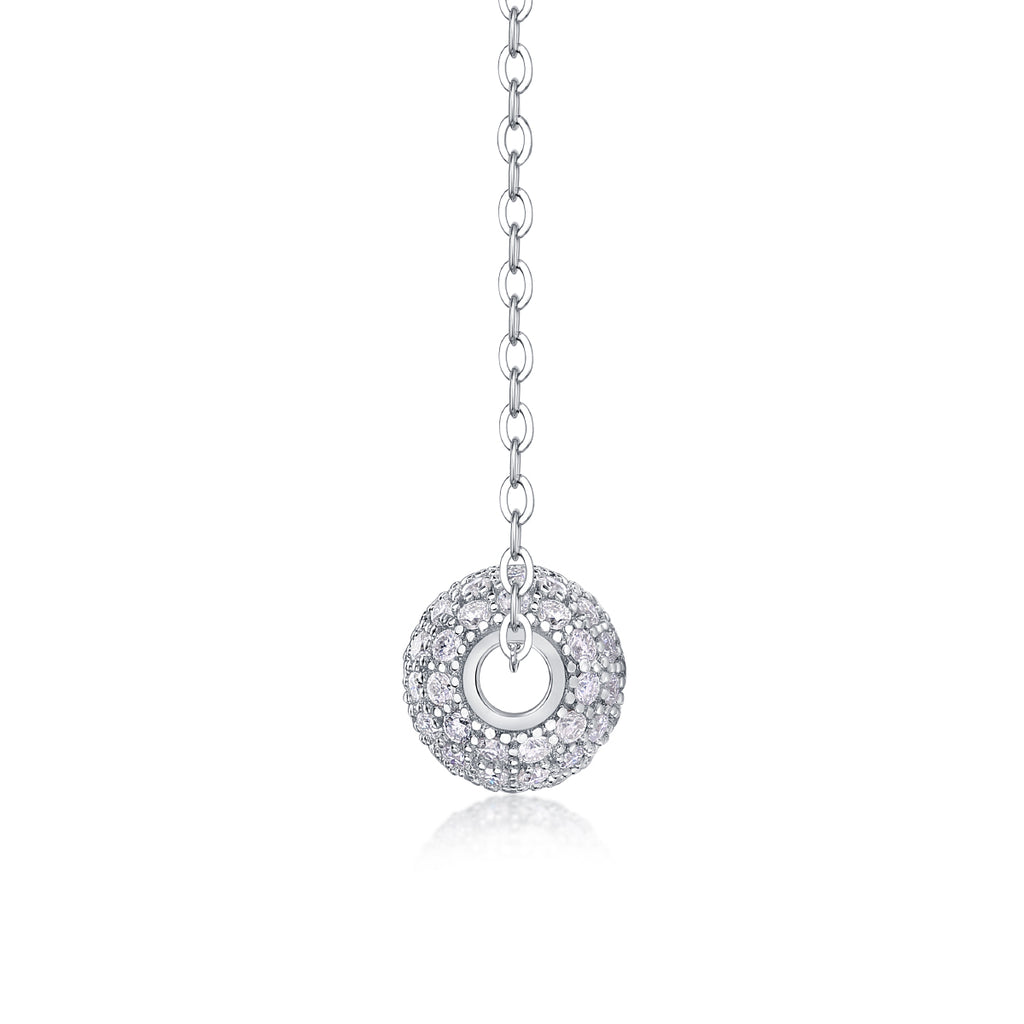 Pavé Sphere Moissanite Pendant Necklace
