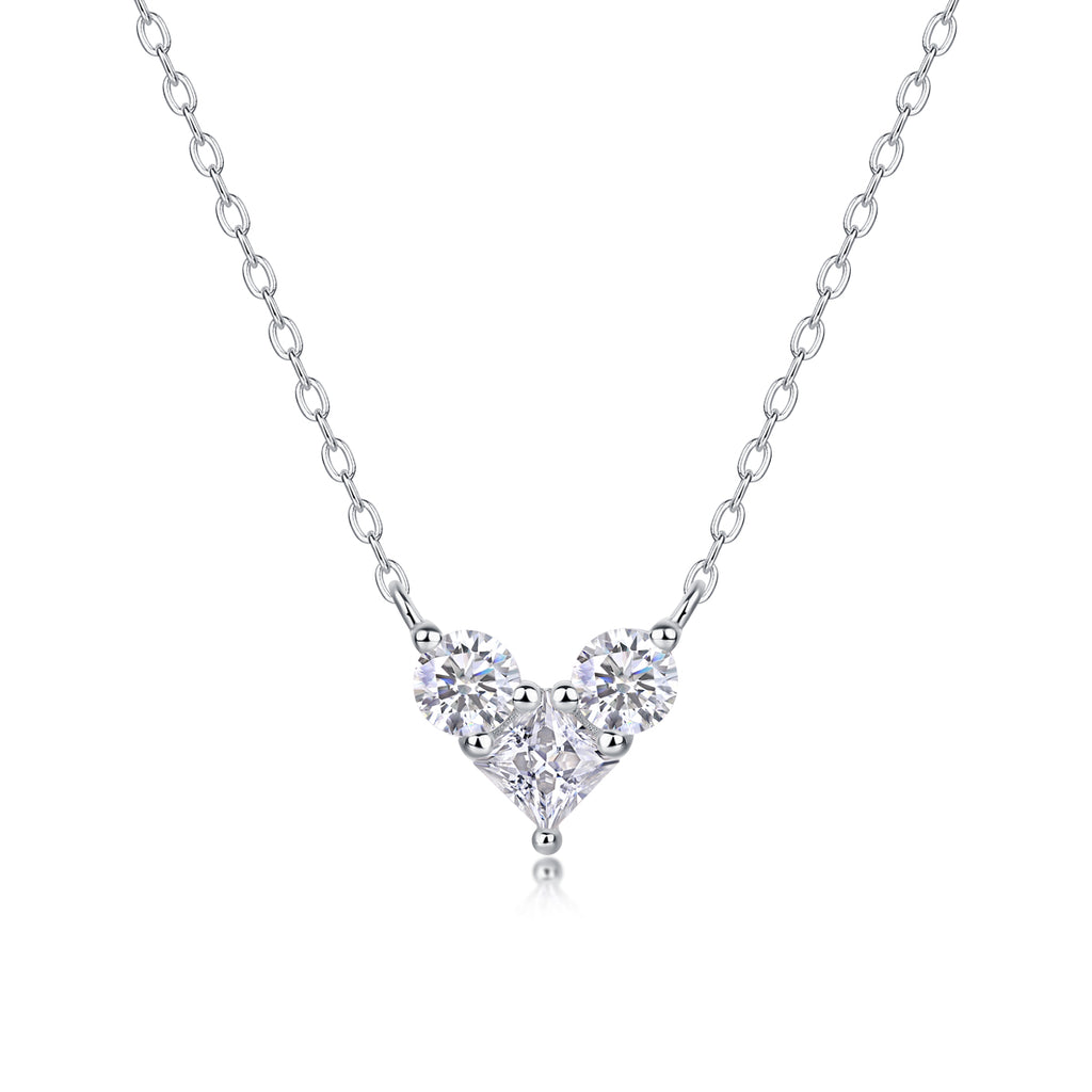 Heart Spark Moissanite Pendant Necklace