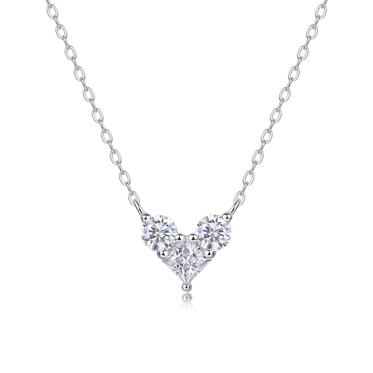 Heart Spark Moissanite Pendant Necklace