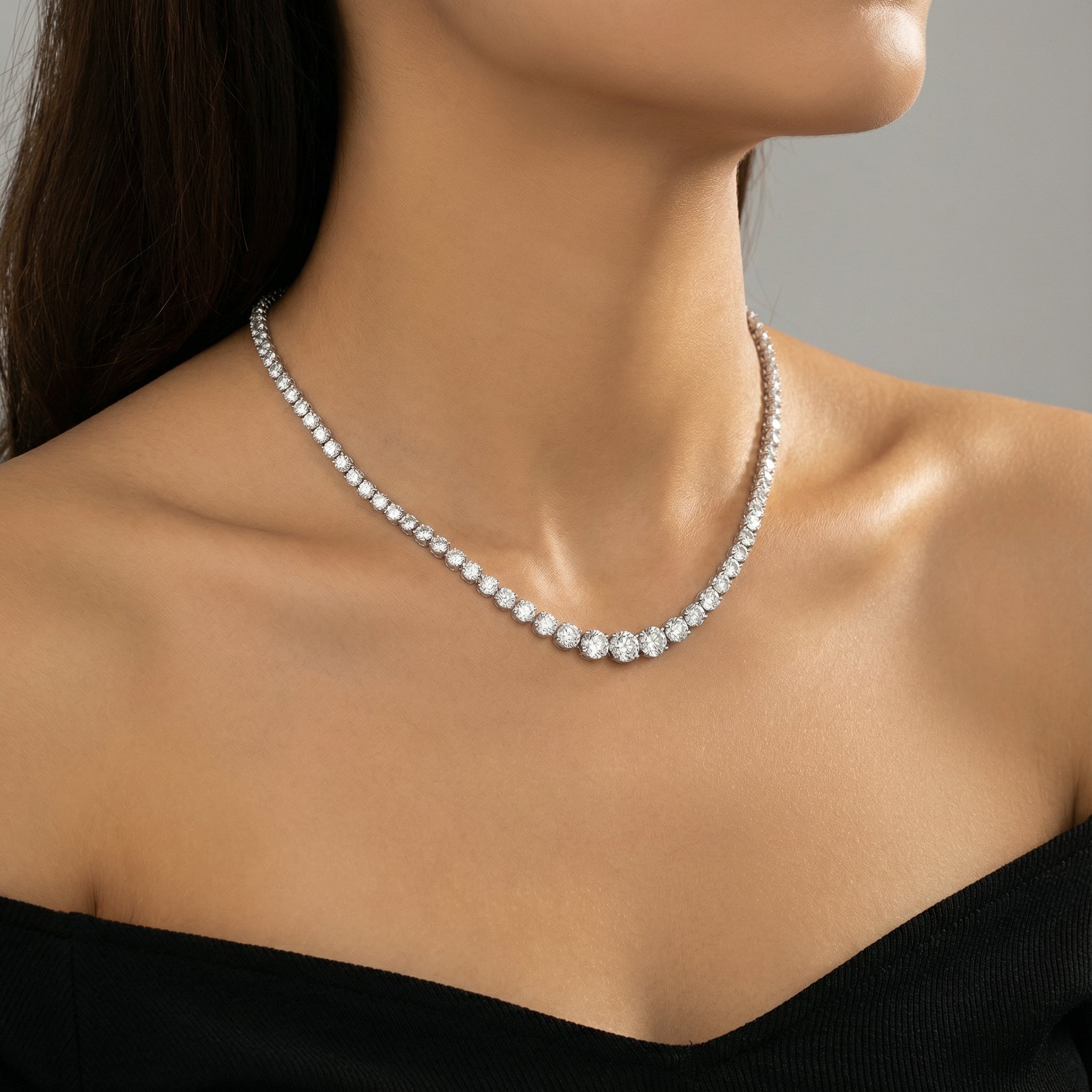 Moissanite Tennis Necklace