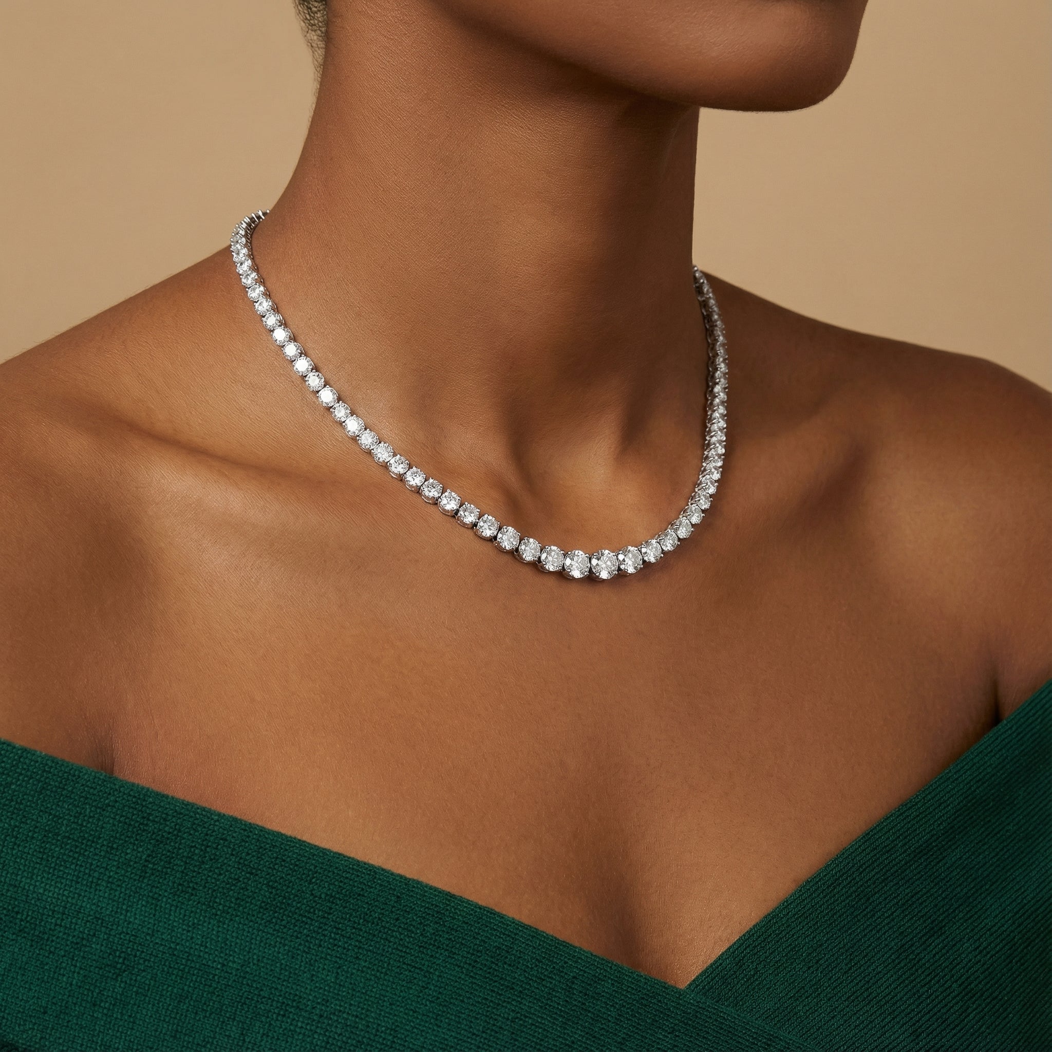 Moissanite Tennis Necklace