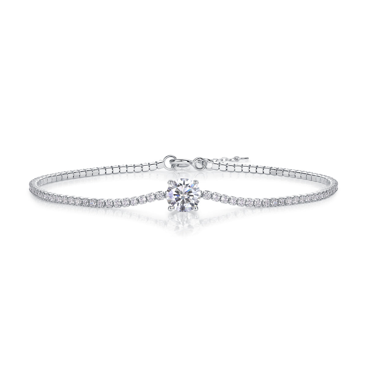Crystal Dew Square Moissanite Bracelet