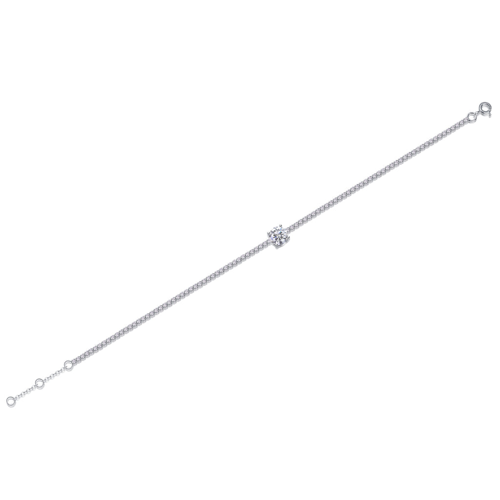 Crystal Dew Square Moissanite Bracelet