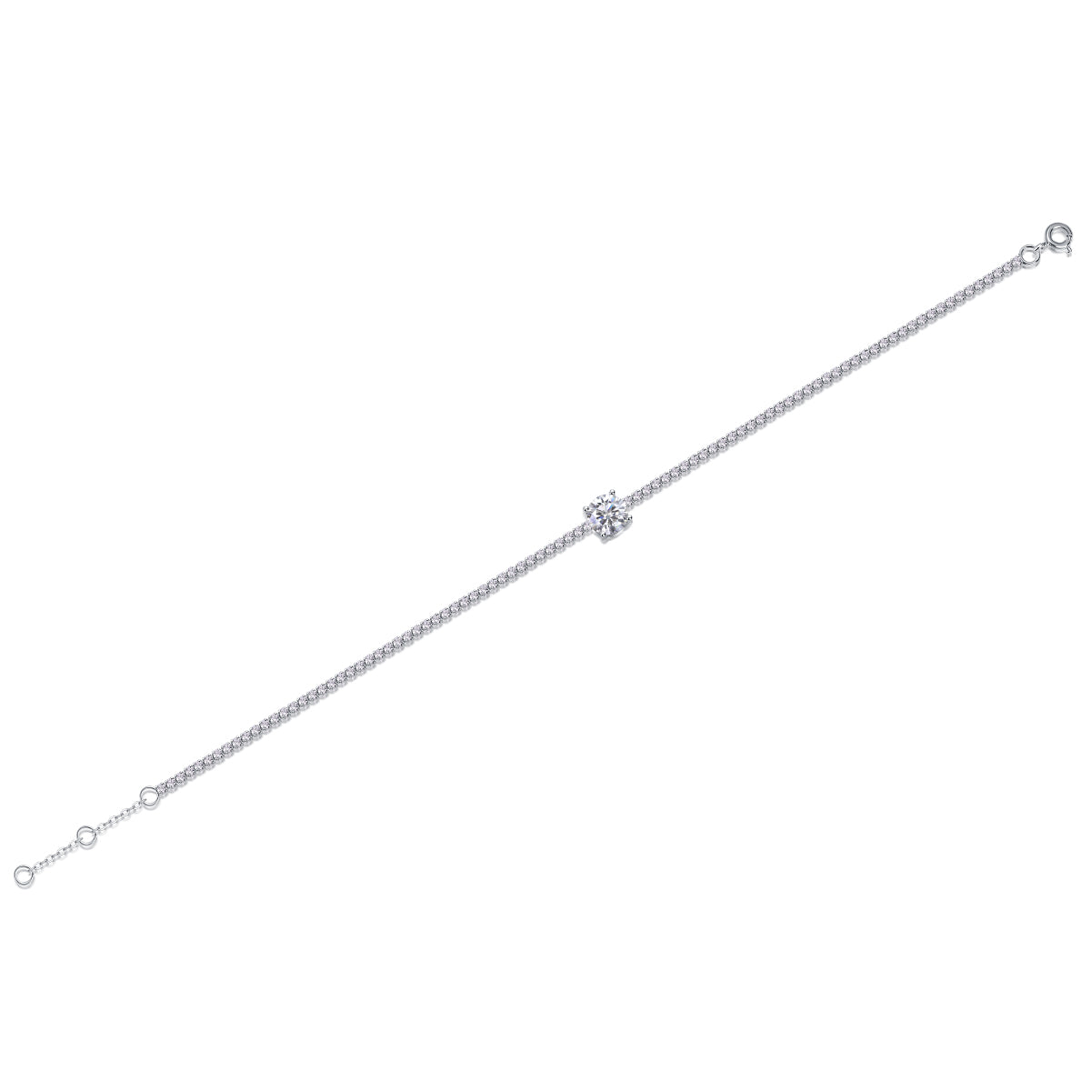 Crystal Dew Square Moissanite Bracelet