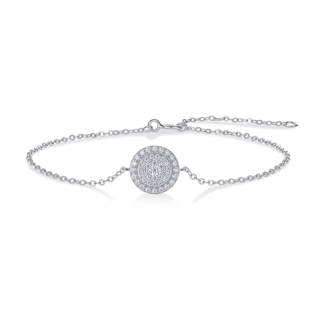 Fortune Disc Pavé Moissanite Bracelet