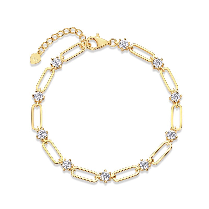 Luminous Blossom Link Moissanite Bracelet