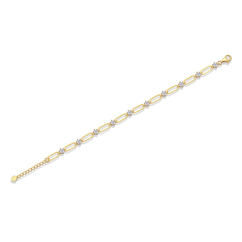 Luminous Blossom Link Moissanite Bracelet