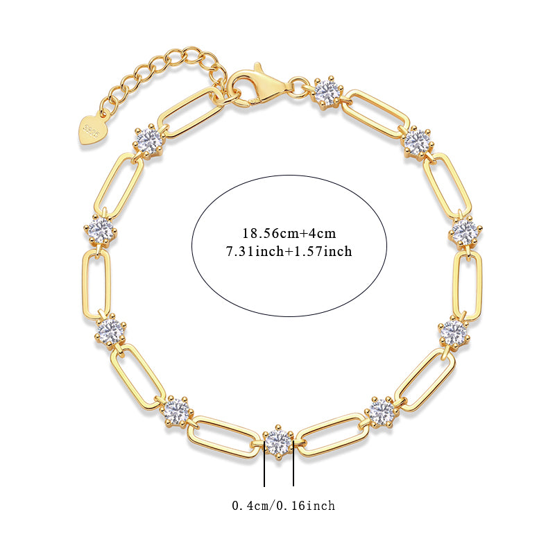 Luminous Blossom Link Moissanite Bracelet