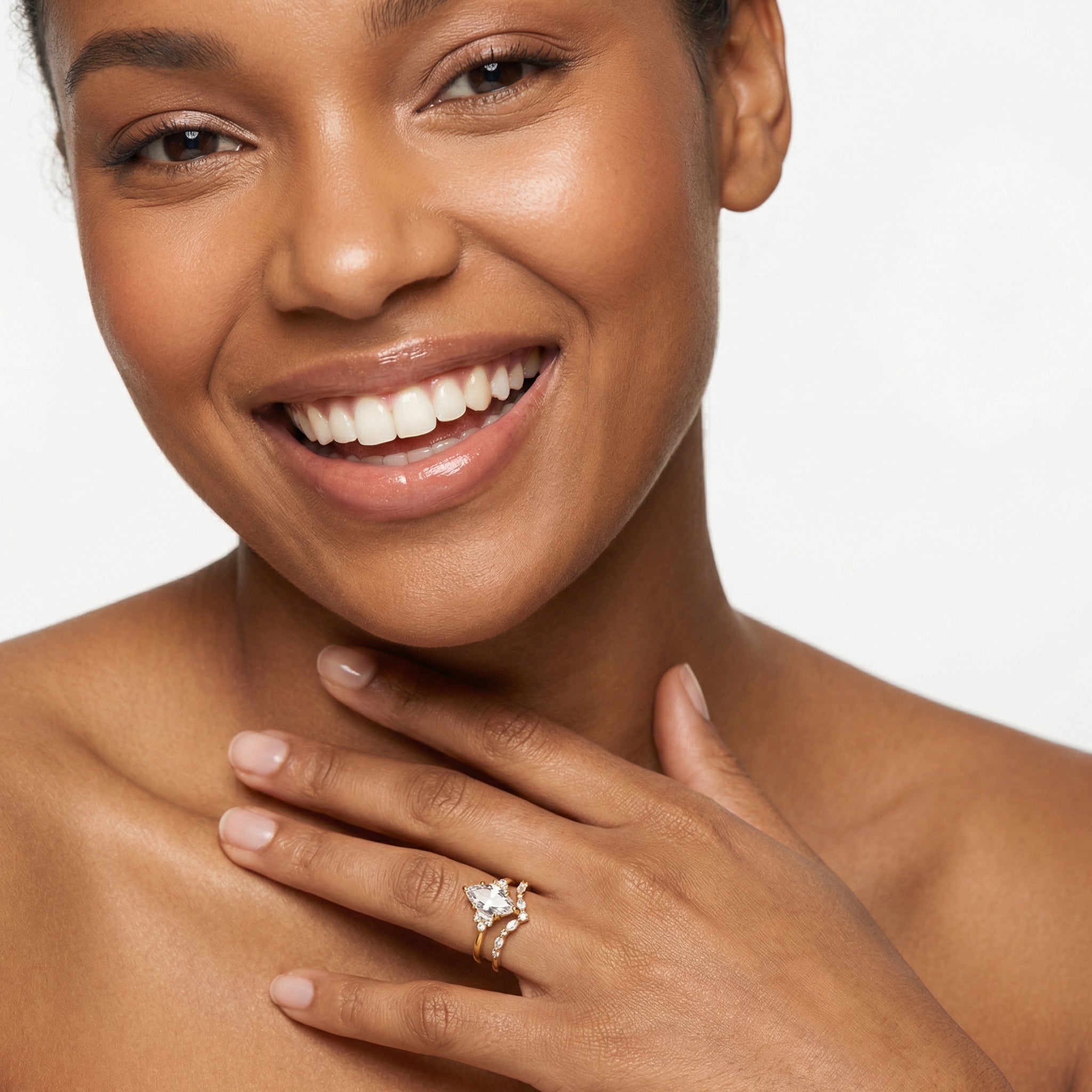 Marquise Moissanite Elegant Ring Set