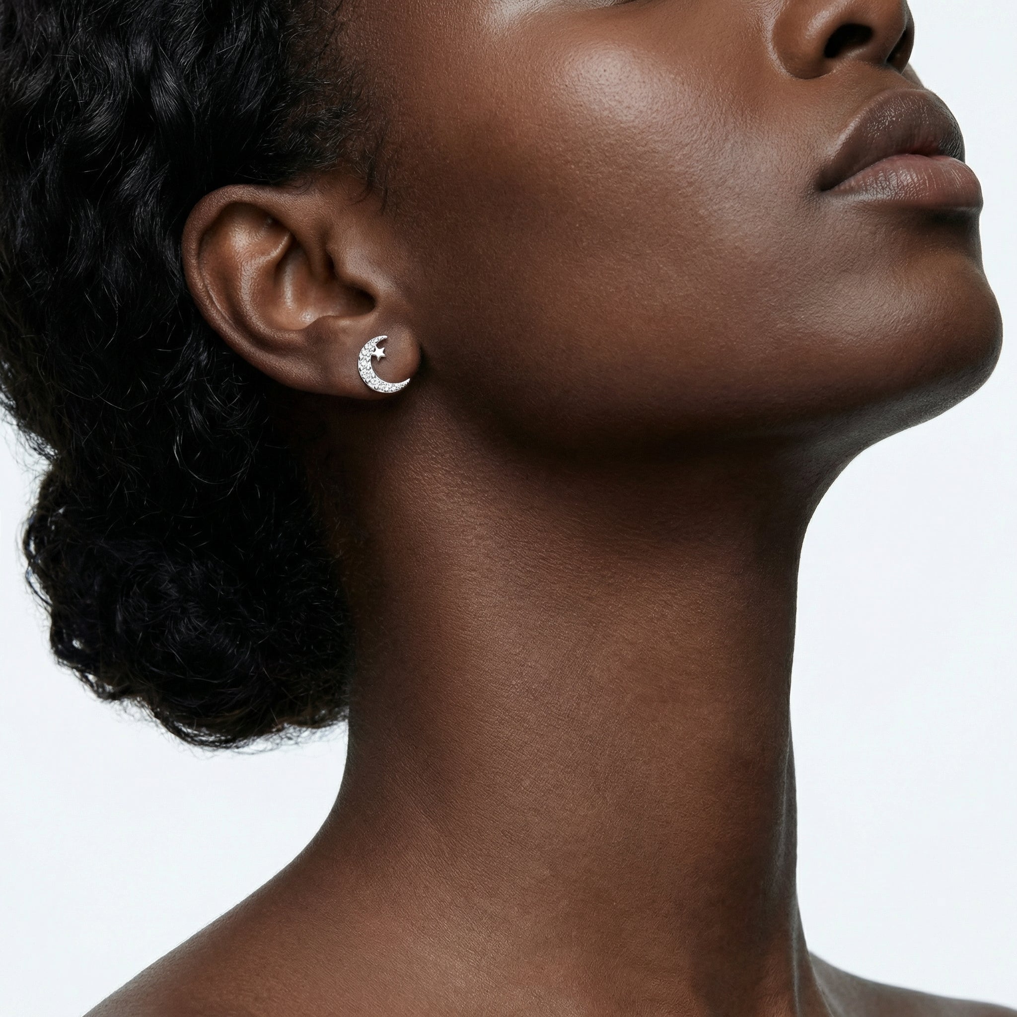 Celestial Orbit Moissanite Stud Earrings