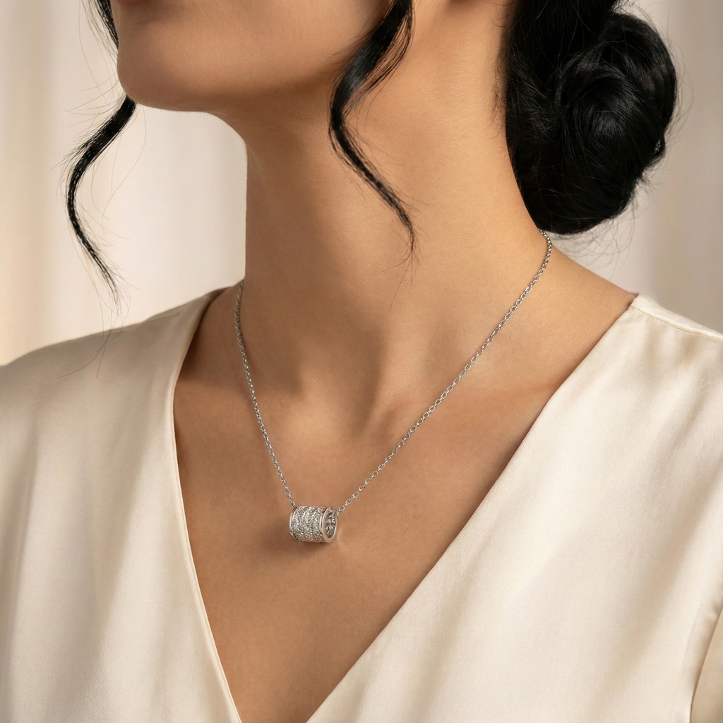 Slender Waist Moissanite Necklace