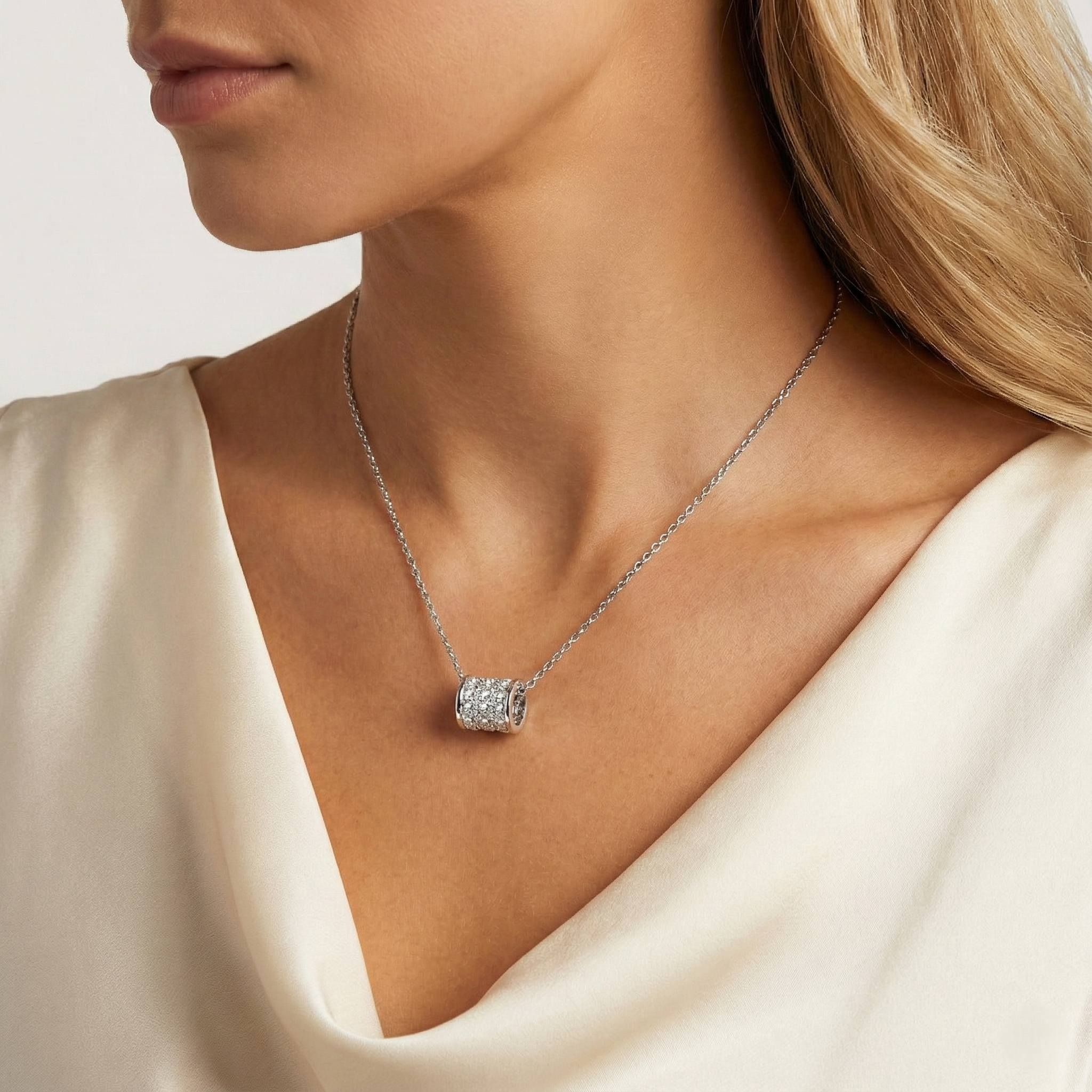 Slender Waist Moissanite Necklace