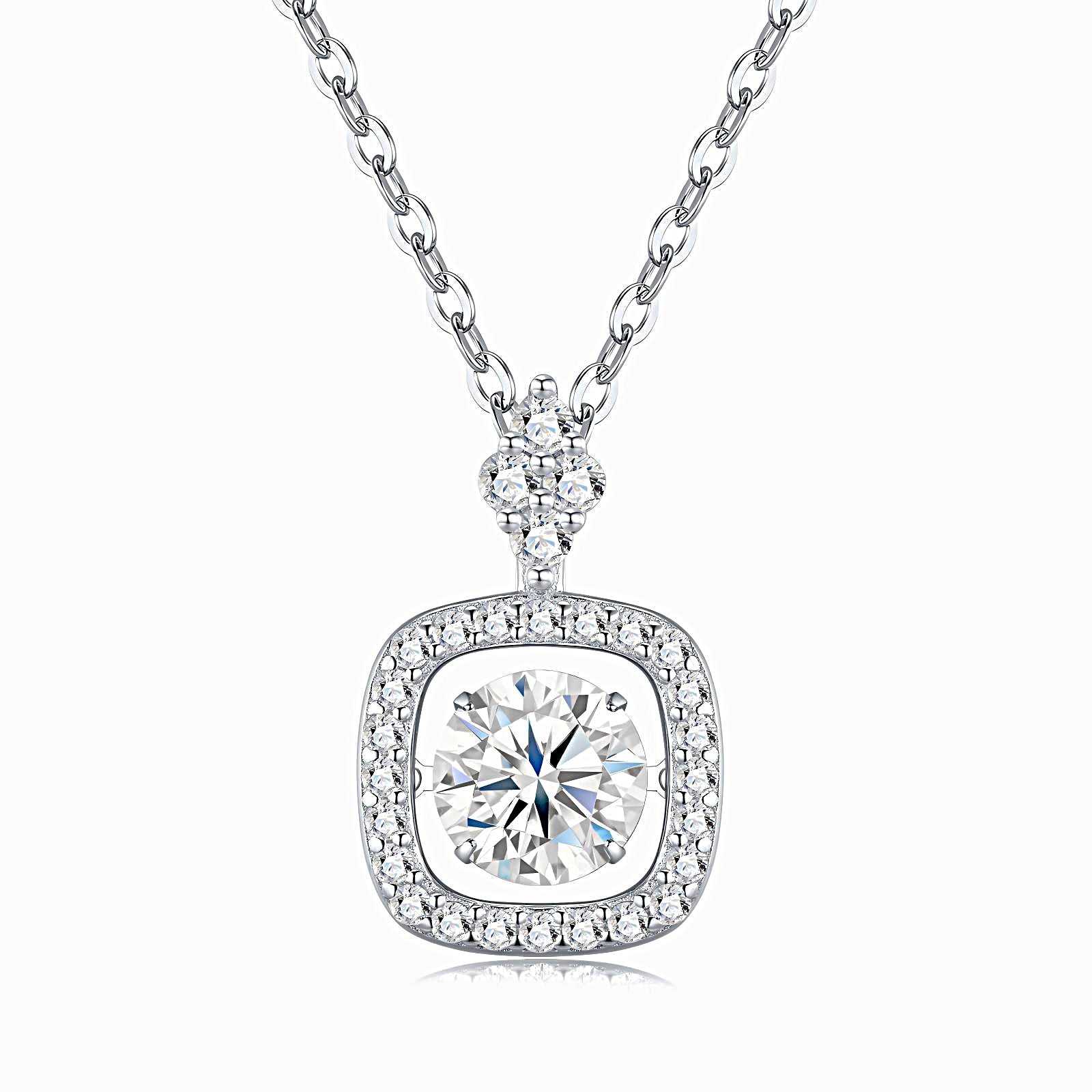 Cushion Cut Moissanite Pendant Necklace