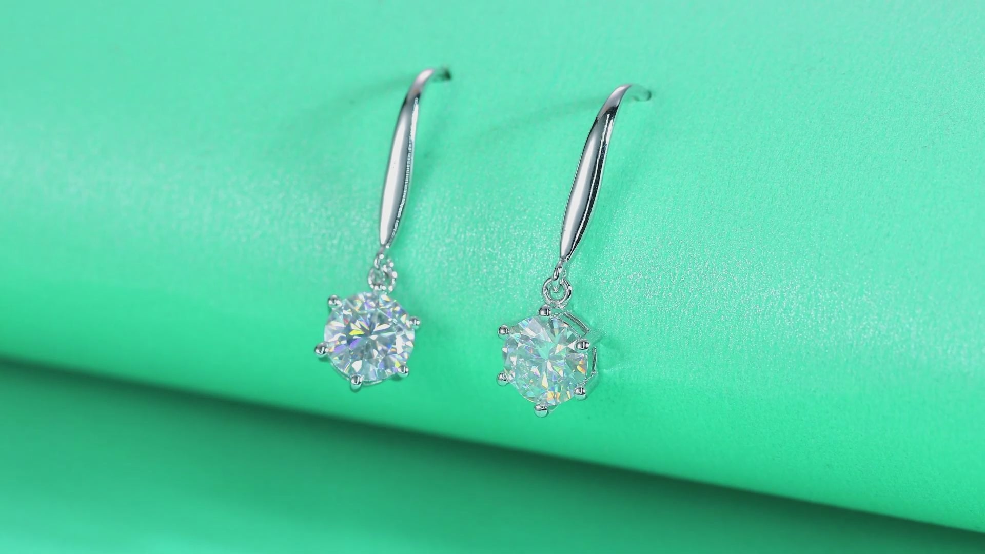 Classic Solitaire Drop Moissanite Earrings