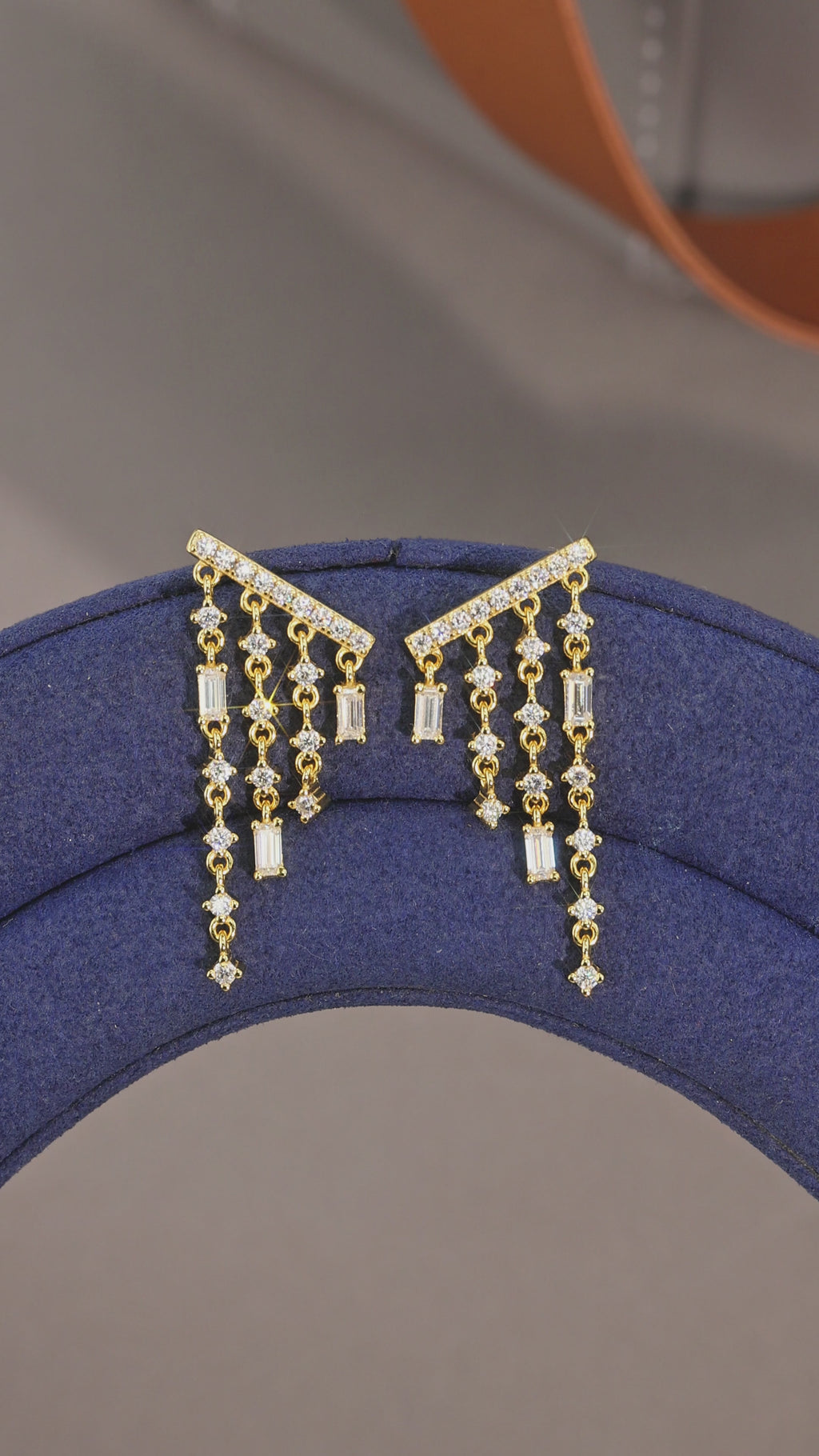 Cascading Fringe Moissanite Earrings