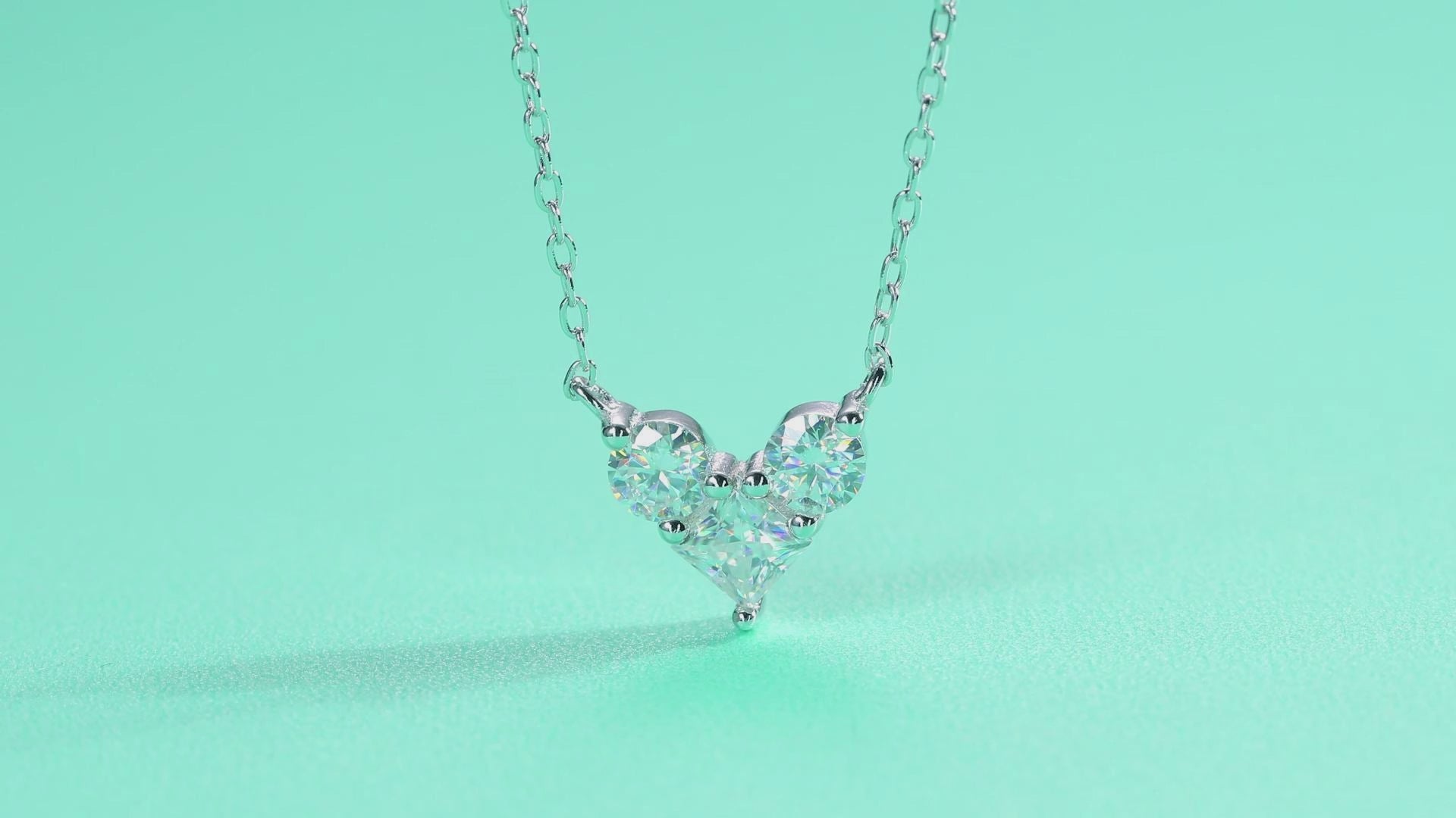 Heart Spark Moissanite Pendant Necklace